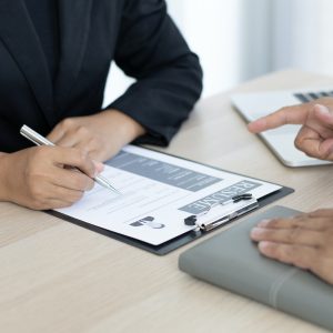 Job interview and job application